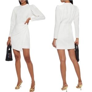 A.L.C Jane Ruched Asymmetrical White Mini Dress Bridal Wedding